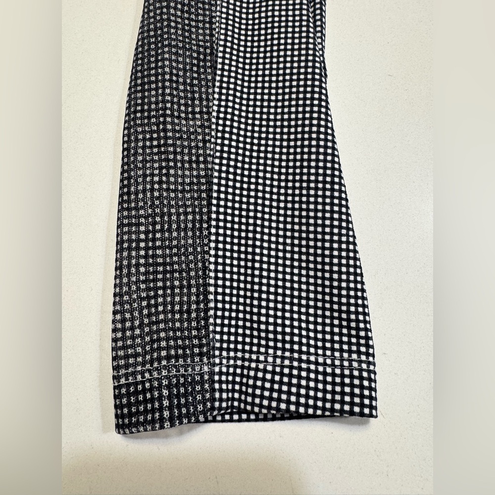 IBKUL women's black/white micro plaid print 1/4-zip UPF50+ long-sleeved top Sz M - Picture 5 of 9